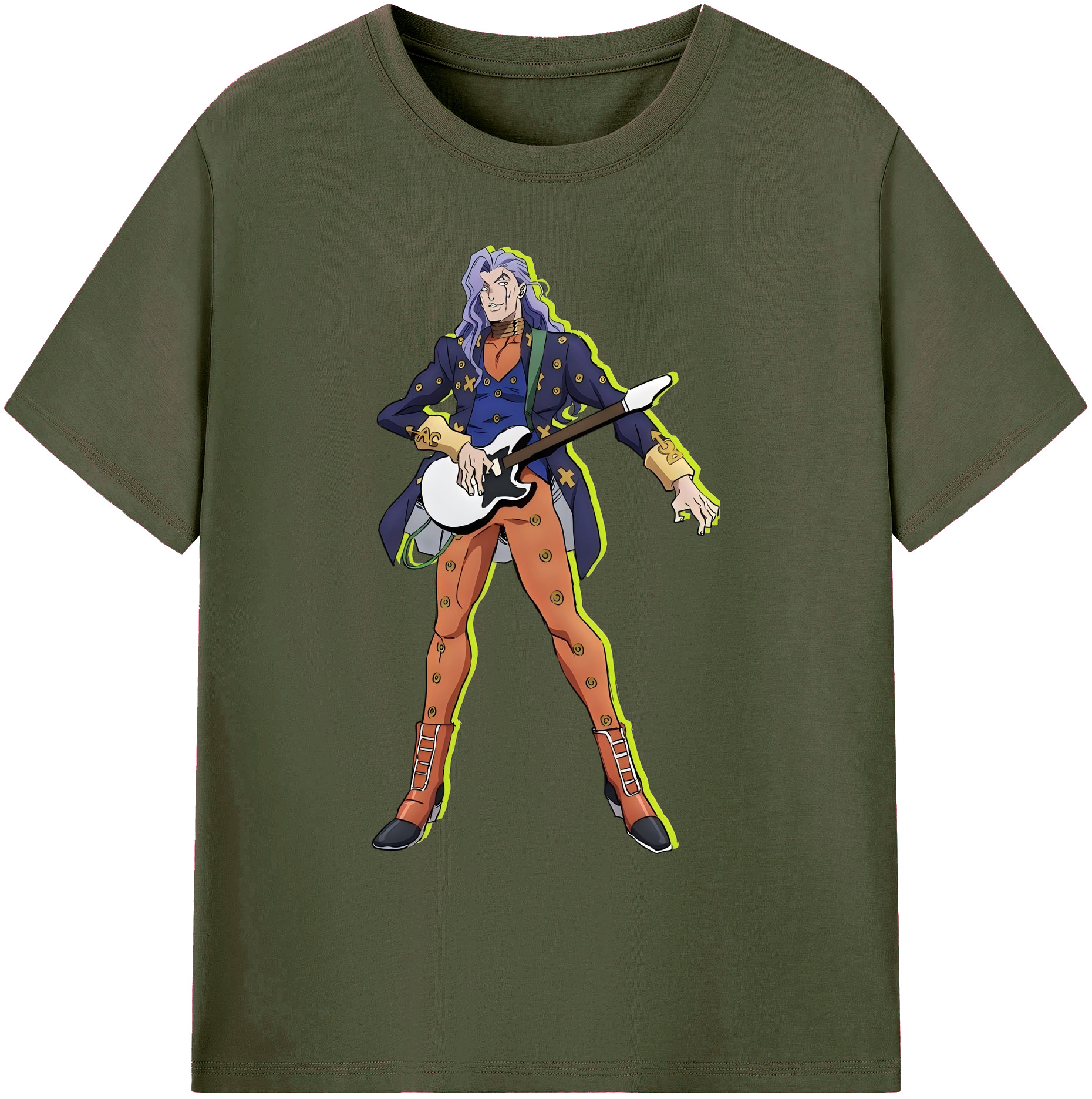 （画像用） ジョジョの奇妙な冒険 おといし あきら JoJo's Bizarre Adventure Akira Otoishi 綿100％ メンズ半袖Tシャツ｜肌触りやわらか＆通気性